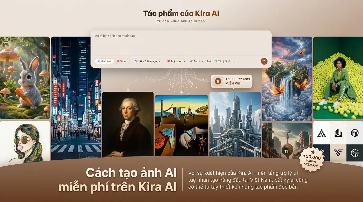 Cách tạo ảnh AI miễn phí trên Kira AI